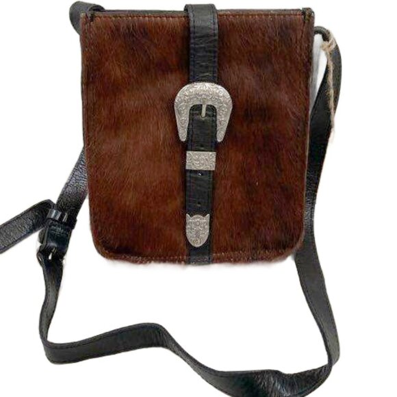 Patricia Nash Handbags - NWT! Patricia Nash Women's Leather Cavalino Cow Venezia Crossbody Bag Black